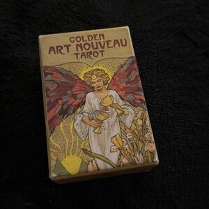 Golden art nouveau tarot pocket sized